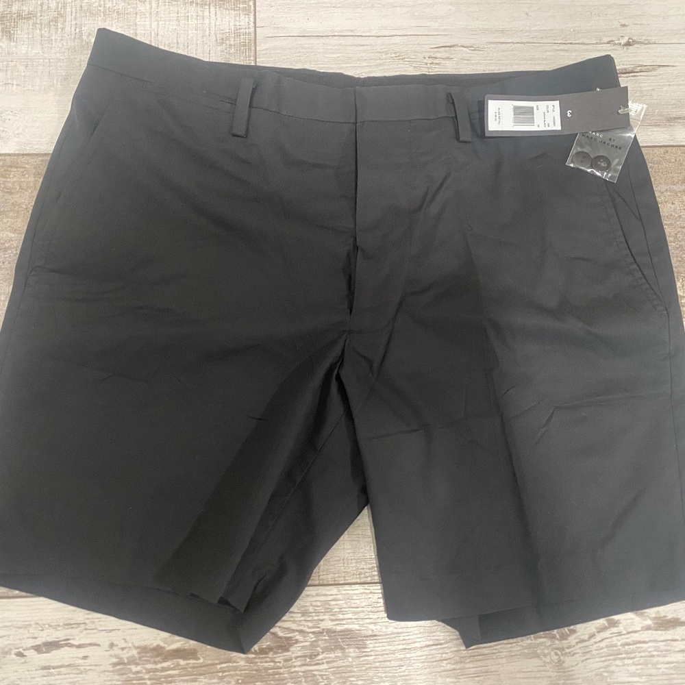 $188 NWT MENS MARC BY MARC JACOBS BLACK DRESS SHORTS 32